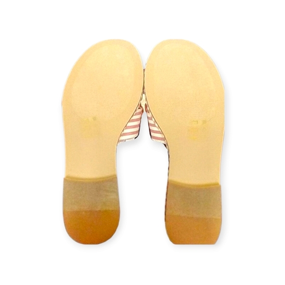 J.CREW Women's Striped Bow Slide Sandals Size 7 - Picture 9 of 14
